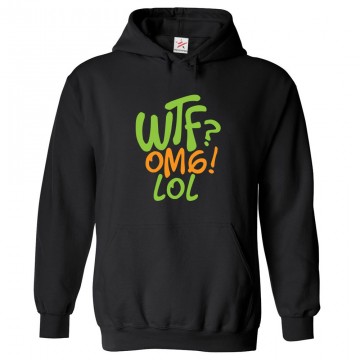 WTF? OMG LOL Classic Funny Unisex Kids and Adults Pullover Hoodie